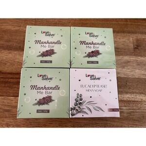 Love Salve‎ Soap Bar Lot Of 4 Eucalyptease + Manhandle Me Bar, New, Sealed